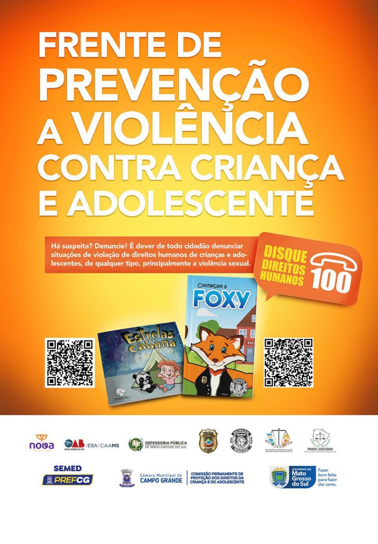 Frente de Prevenção a Violência contra Criança e Adolescente lança campanha educativa de prevenção nas escolas municipais