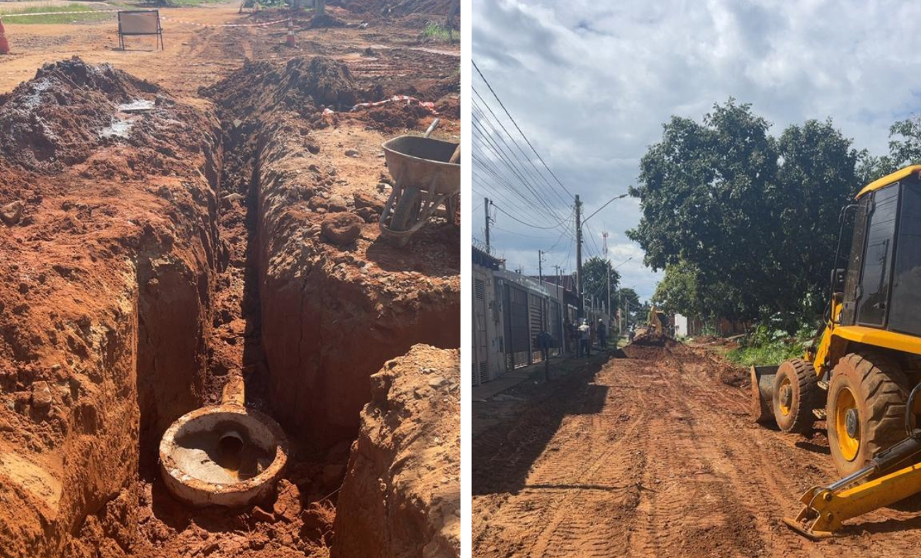 Pedido do vereador Tiago Vargas movimenta obras no bairro Los Angeles com implantação da rede de esgoto