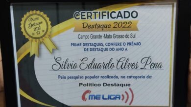 Vereador Silvio Pitu recebe prêmio de político destaque no município de Campo Grande/MS