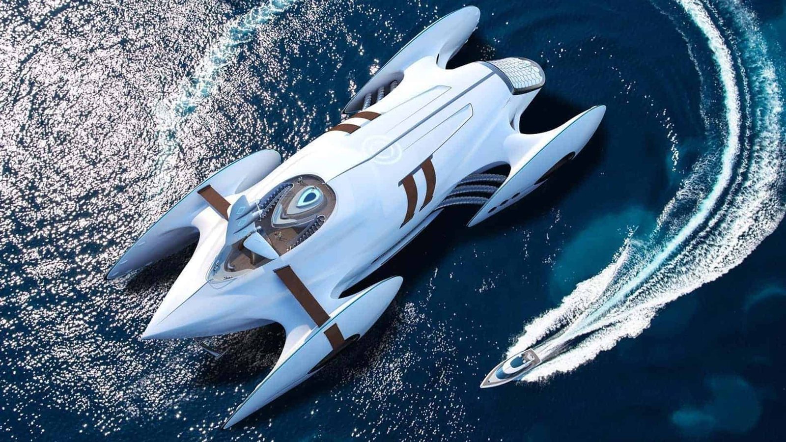 Futurista e tecnológico: esse catamarã parece ter vindo de 2050