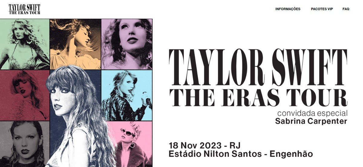 Taylor Swift no Brasil tudo sobre os ingressos online da The Eras Tour