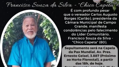 Vereador Carlão manifesta votos de Pesar pelo falecimento do líder comunitário Francisco Souza