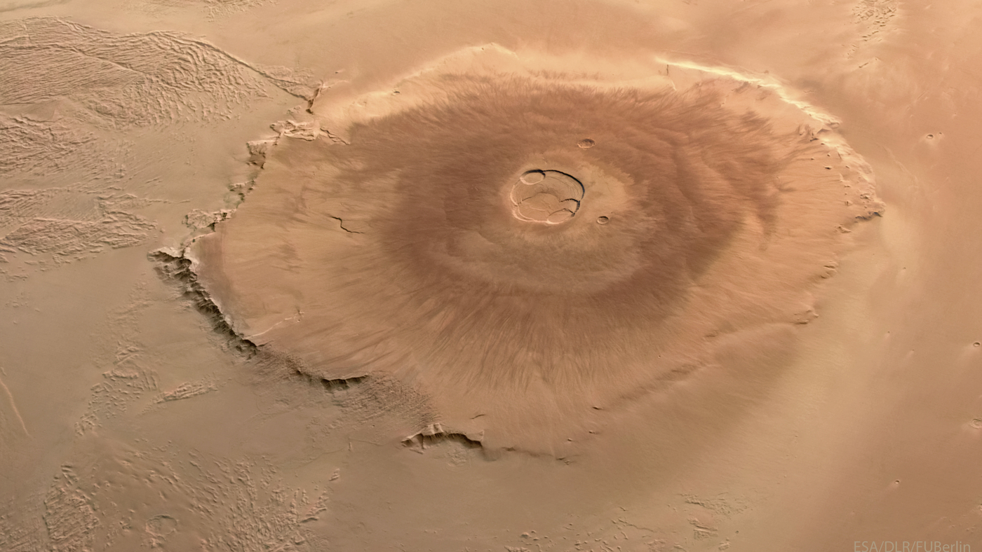 Olympus Mons: grande vulcão pode ter sido ilha em oceano marciano