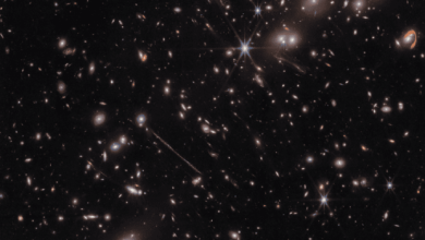 James Webb capta imagens inéditas de galáxias há quase dez bilhões de anos-luz