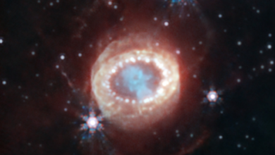 James Webb descobre estruturas brilhantes em supernova a 168 mil anos-luz