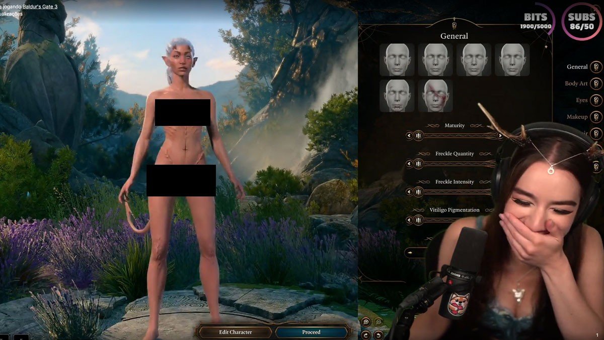 Nudez explícita em Baldur's Gate 3 pega streamers de surpresa na Twitch