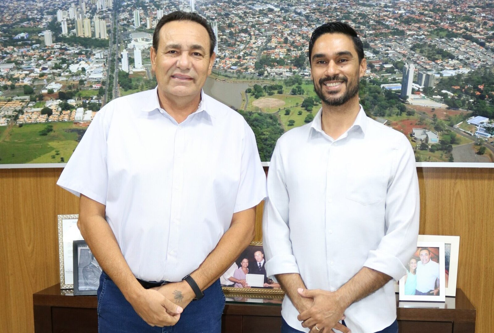 Presidente Carlão recebe visita institucional do novo diretor-presidente da Funesp, Maicon Mommad