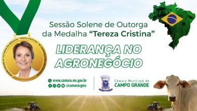 Sessão solene outorga a Medalha “Tereza Cristina” de Liderança no Agronegócio nesta sexta-feira