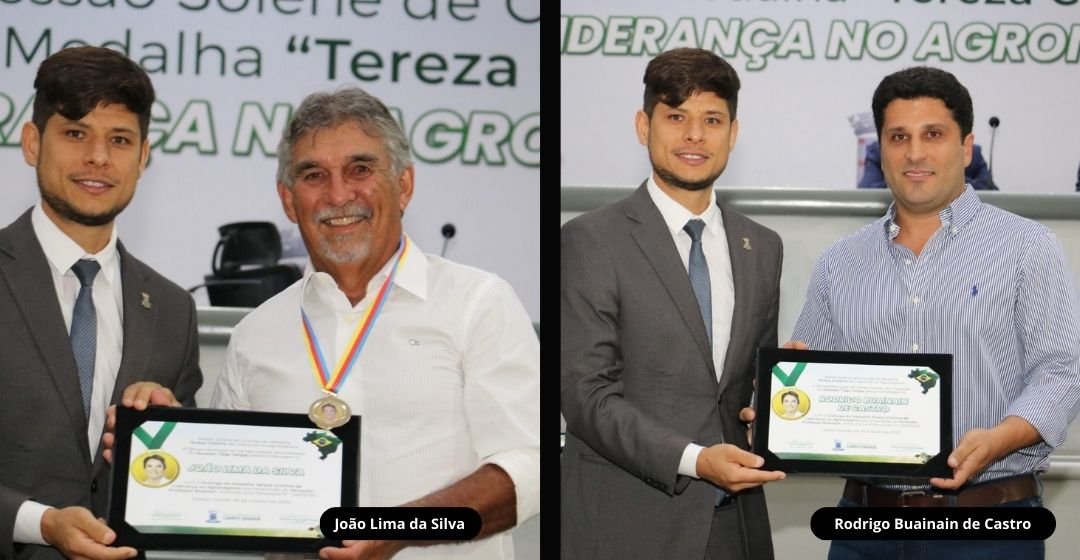 Vereador Tiago Vargas homenageia destaques do agronegócio com Medalha Tereza Cristina