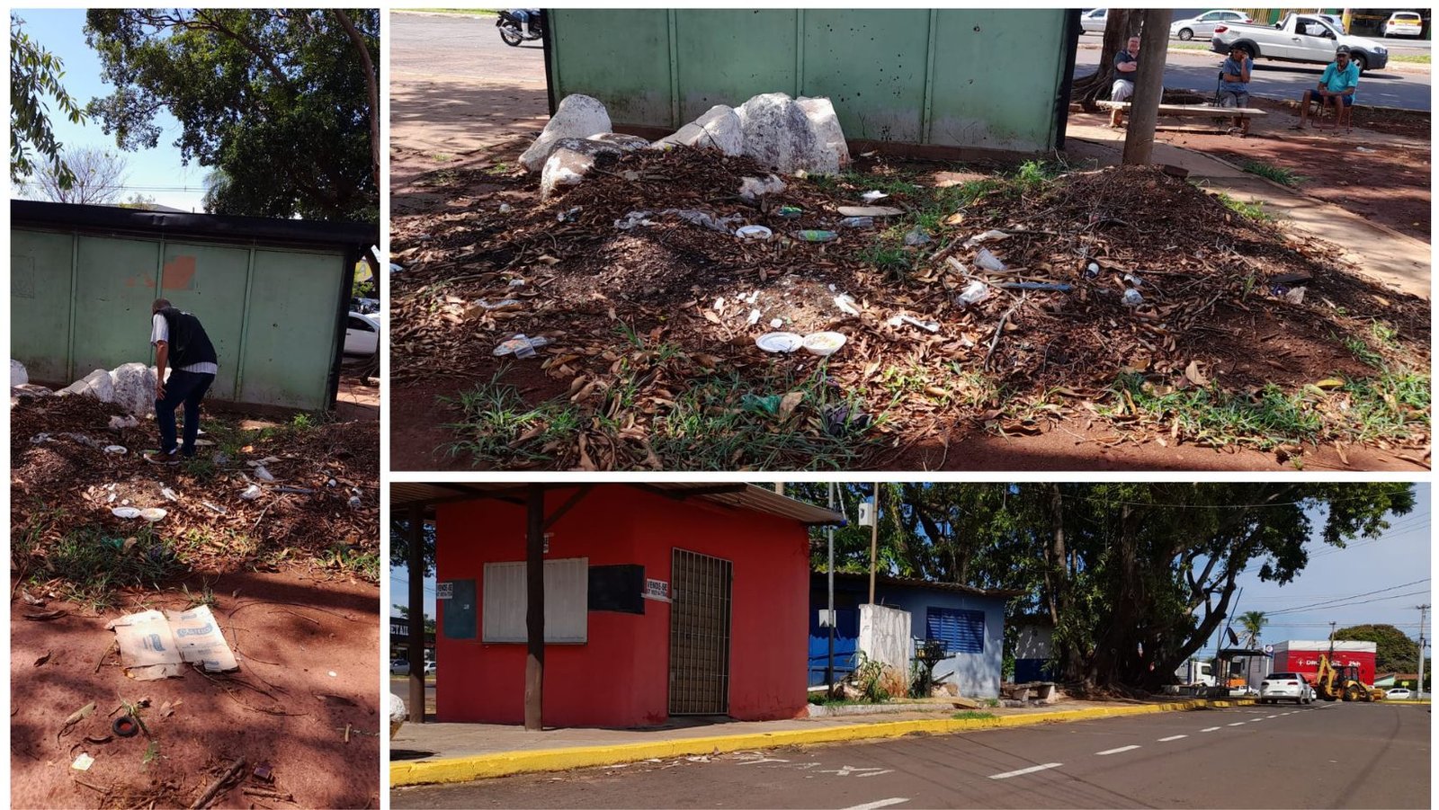 Tiago Vargas busca soluções para revitalizar praça do Trevo Imbirussu e transformar guarita em posto da Guarda Municipal