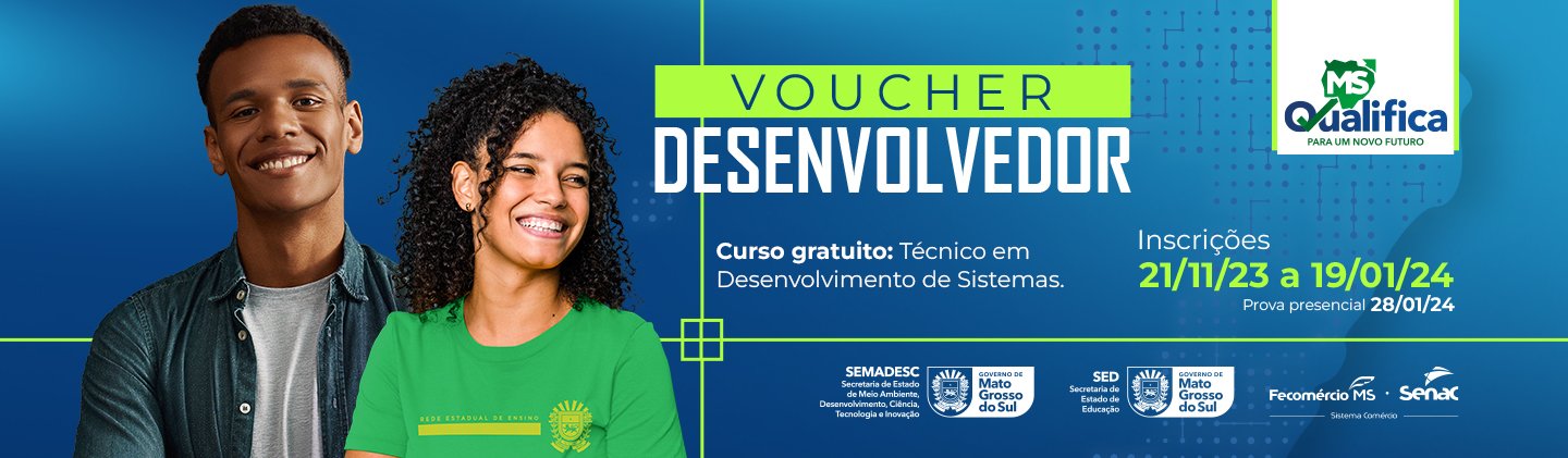 Voucher Desenvolvedor: seleção para curso gratuito em TI com 540 vagas já está com inscrições abertas