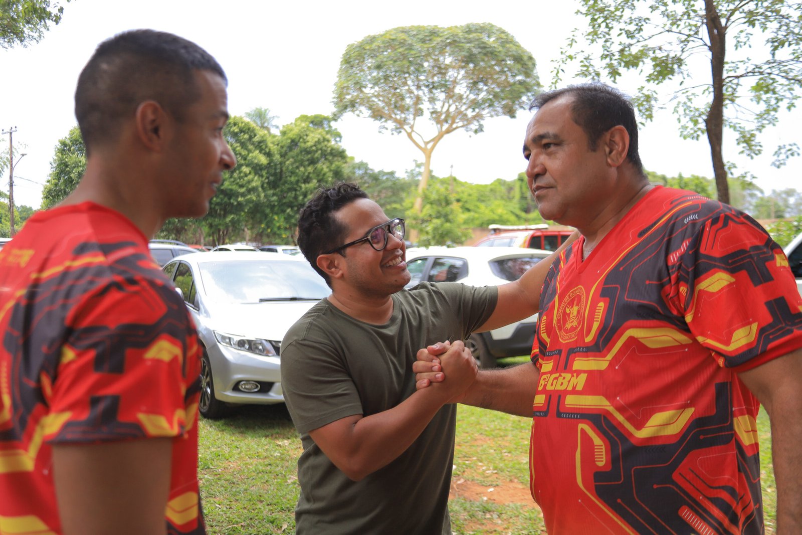 Papy participa de confraternização das crianças do CICA e do Corpo de Bombeiros