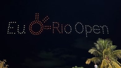 Patrocinadora máster, Claro promove show de drones para celebrar 10 anos do Rio Open