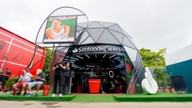 Santander aposta em games, interatividade e estande de dois andares para ativar o Rio Open 2024