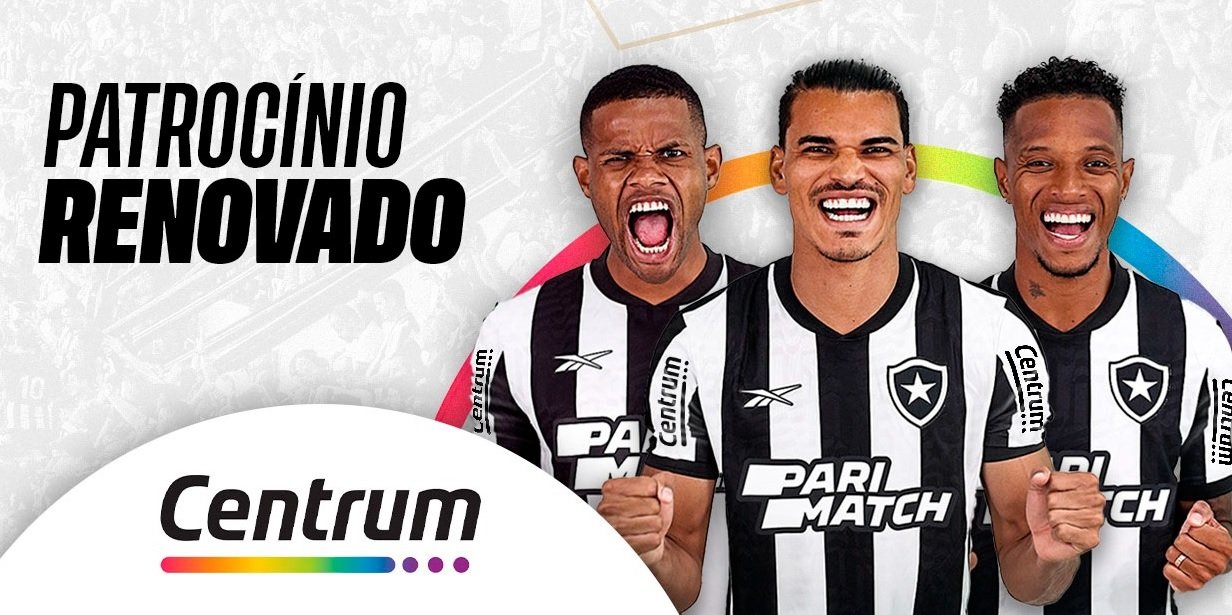 Botafogo renova patrocínio com Centrum para as mangas da camisa até dezembro de 2024