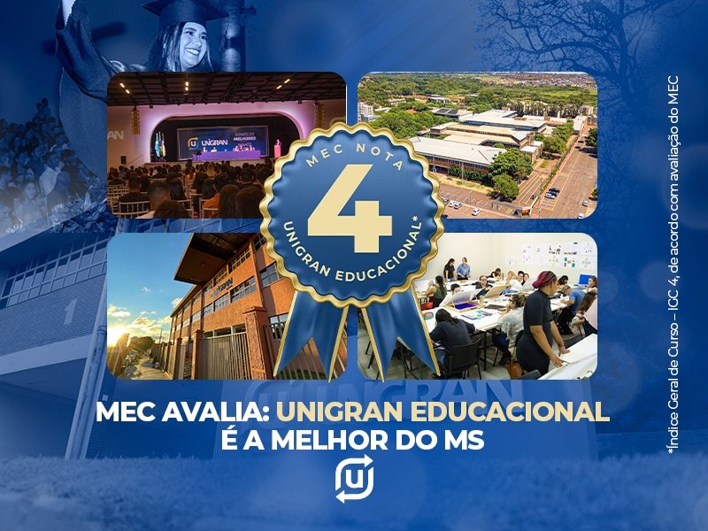 MEC avalia: UNIGRAN Educacional, mais uma vez, é a melhor particular do MS