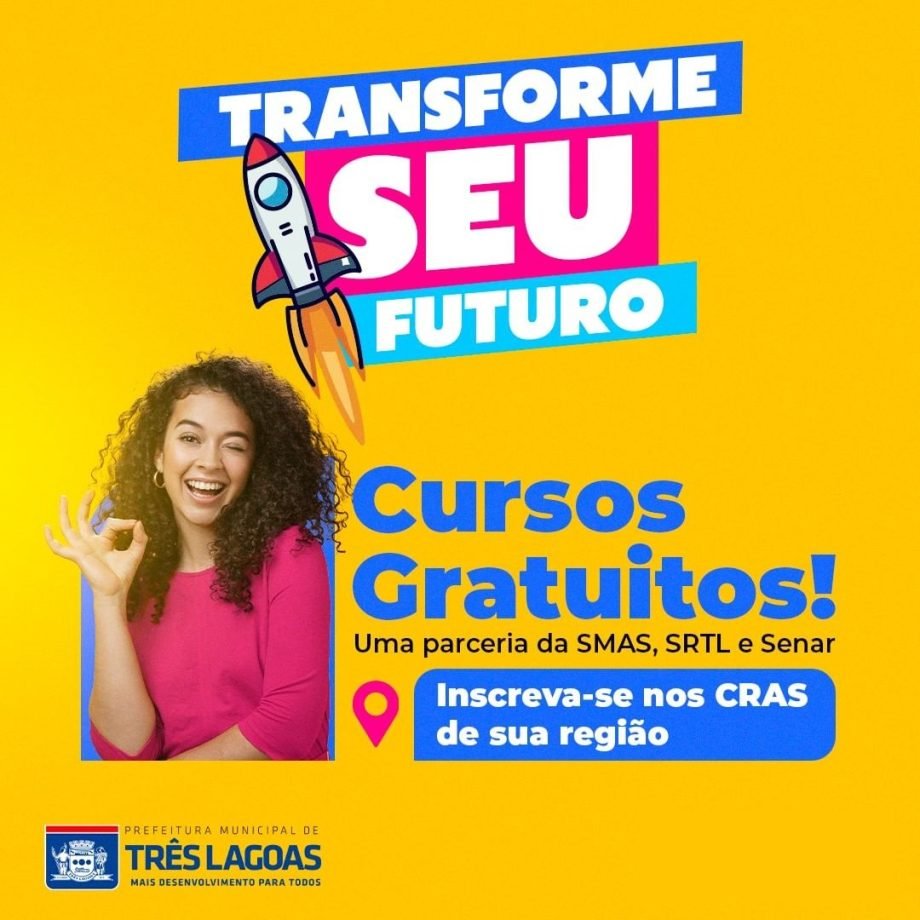 Prefeitura de Três Lagoas abre pré-inscrições para cursos de capacitação