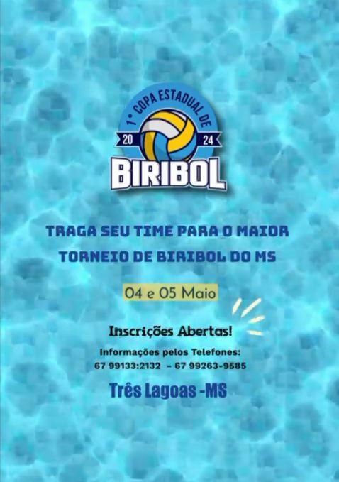 Três Lagoas sediará nos dias 04 e 05 de maio a 1ª Copa Estadual de Biribol