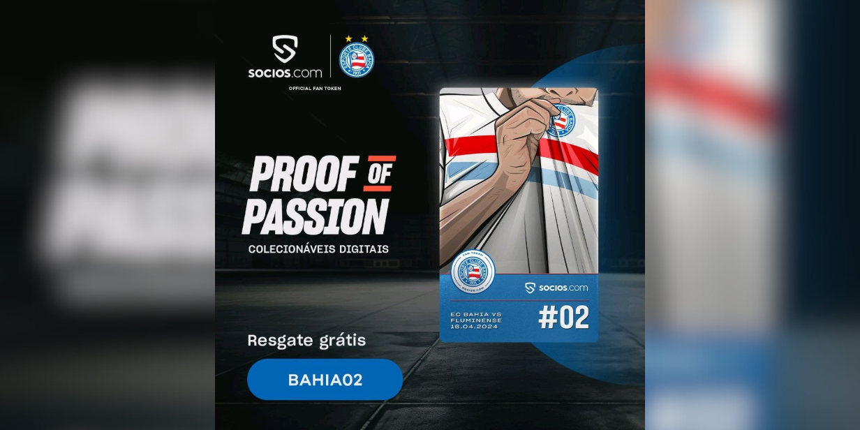 Bahia lidera engajamento em fan tokens entre clubes brasileiros, diz Socios.com