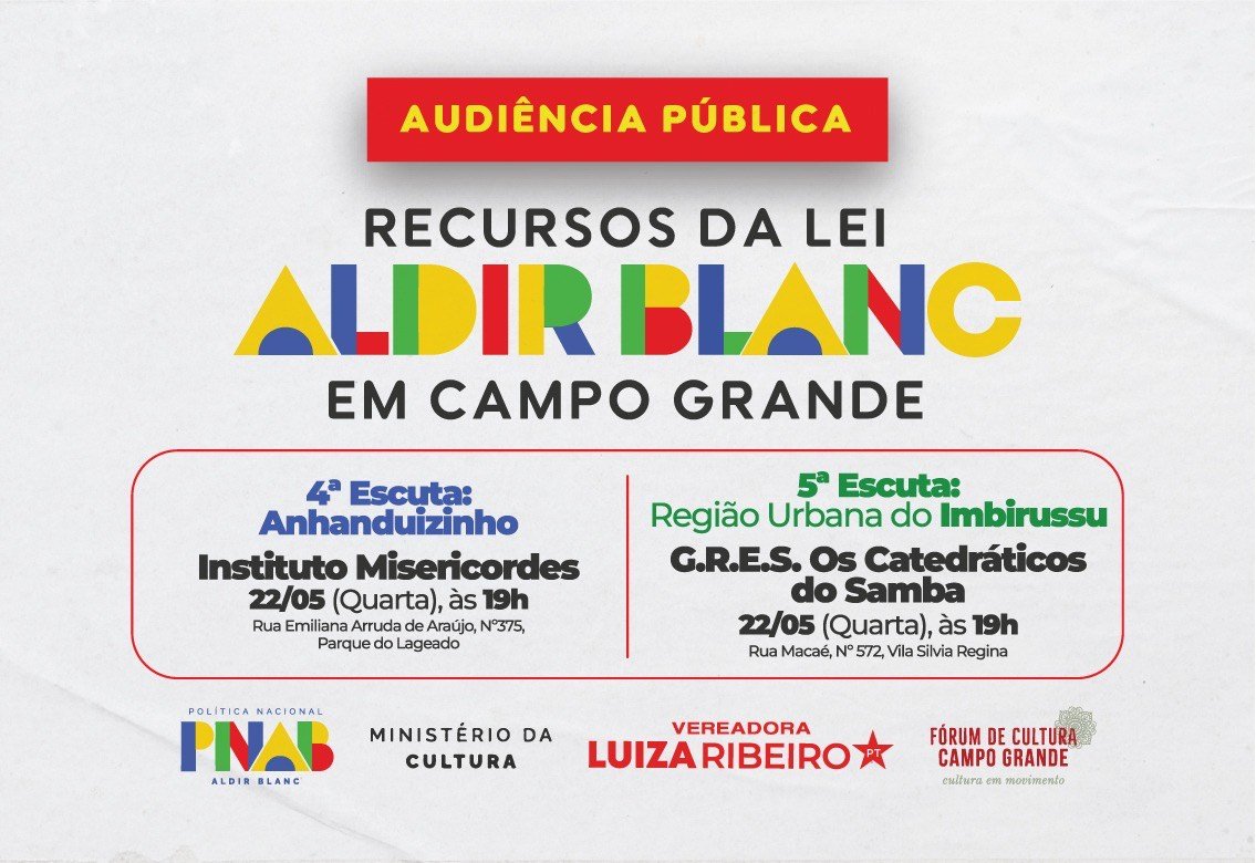 Câmara Municipal Realiza Audiências Públicas itinerantes para debater recursos da Lei Aldir Blanc