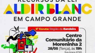 Câmara realiza amanhã a 6ª Audiência Pública Itinerante para debater a Lei Aldir Blanc em Campo Grande