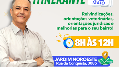 Gabinete Itinerante do vereador Prof. André Luis levará serviços ao Jardim Noroeste