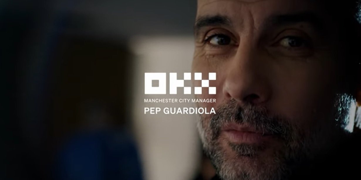 Pep Guardiola, técnico do Manchester City, é novo protagonista de campanha global da OKX