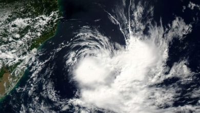 Visão de satélite do Furacão Anita, um dos furacões que já atingiram o Brasil