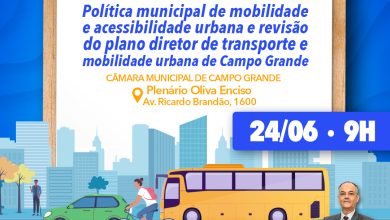 Vereador Prof. André Luis propõe debate sobre mudanças nas políticas de mobilidade urbana e Plano Diretor de Campo Grande