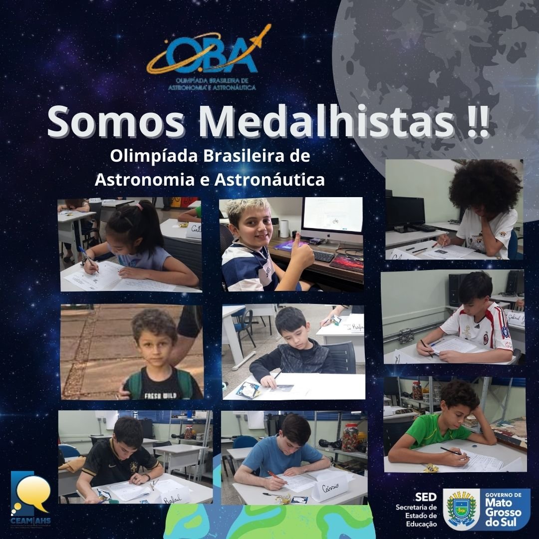 Estudantes do Ceam conquistaram medalhas na Olimpíada Brasileira de Astronomia e Astronáutica