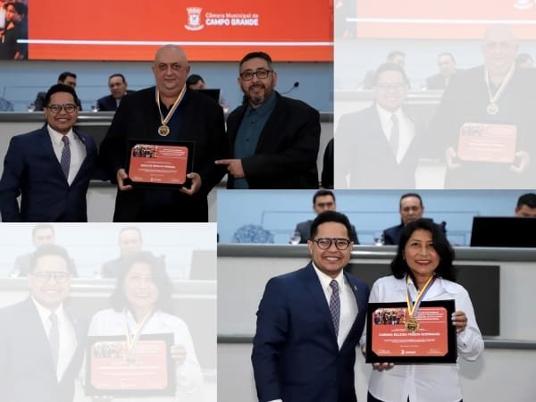 Papy entrega Medalha dos Comerciantes a empresário do setor do transporte e empreendedora