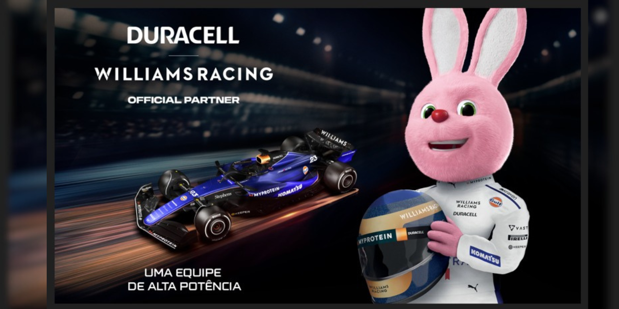 Duracell lançará campanha global para potencializar patrocínio à Williams na Fórmula 1